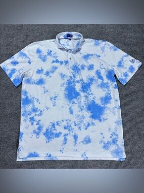 Stitch Golf Polo Shirt Mens Size 2XL Blue Cloud Performance Hampton Skies Spring